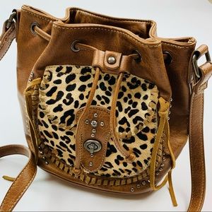 Montana West Cheetah Print Bucket Bag